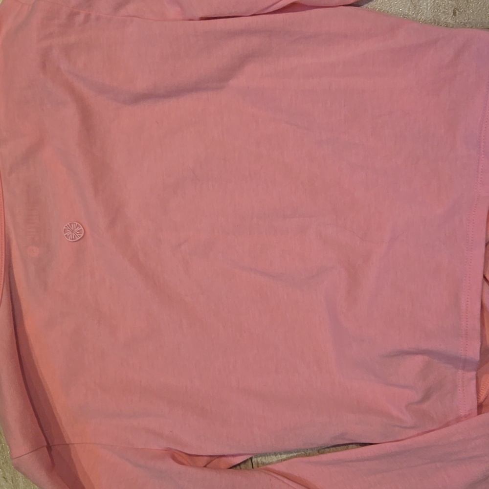 Lilly Pulitzer Luxletic Twist Front Long Sleeve Bubblegum Pink Tee - Picture 6 of 7